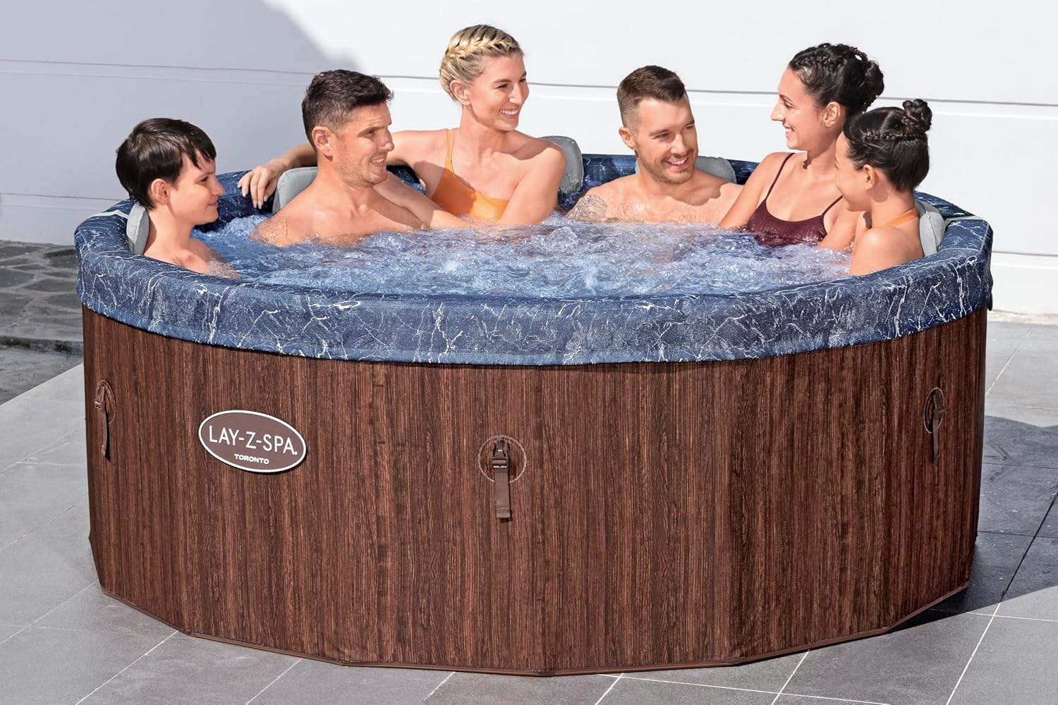 75" x 27,5"/1,90 MX 70 cm Toronto ThermaCore UltraFit Smart AirJet 7 Rond en Bois Marron