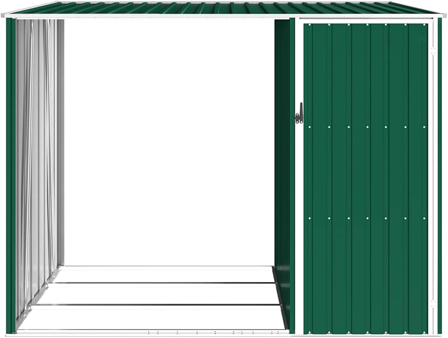 Abri à bois de jardin - 245x98x159 cm - acier galvanisé, grande capacité