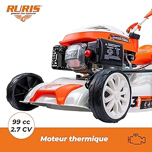 RURIS Tondeuse à Gazon Thermique RX200S