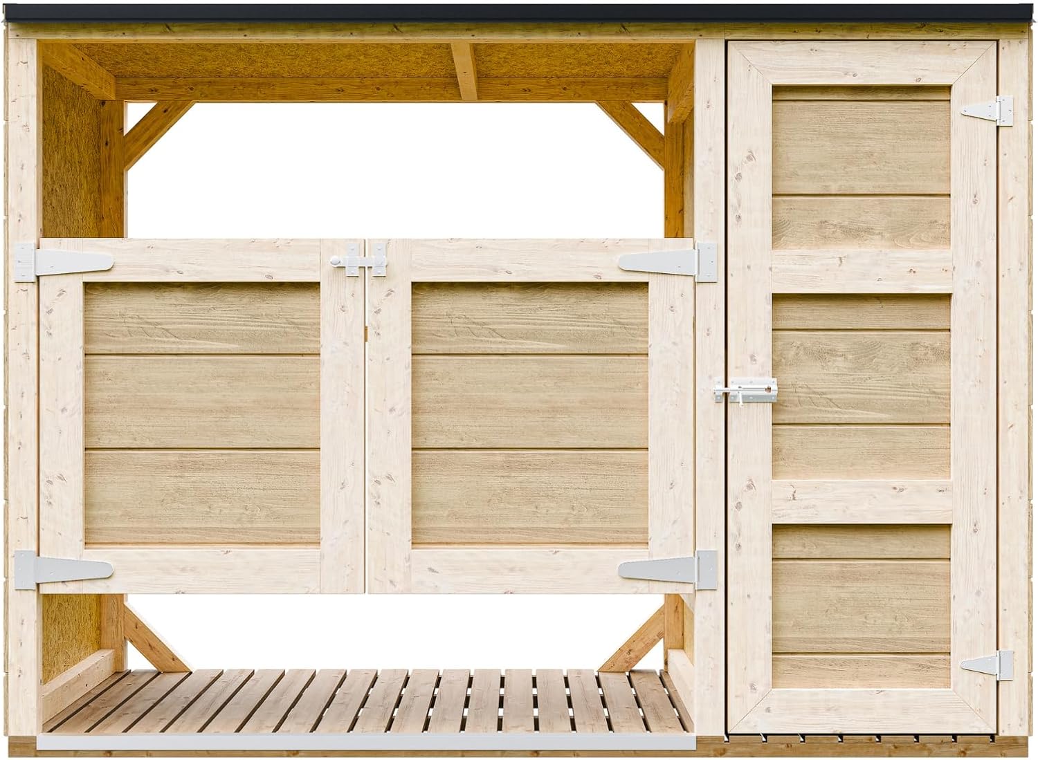 Abri de Jardin pour poubelles, Cache Poubelle extérieur 2x240L – Coffre de Rangement Exterieur, Armoire de Jardin, cabane de Jardin Exterieur – jardinite M981A