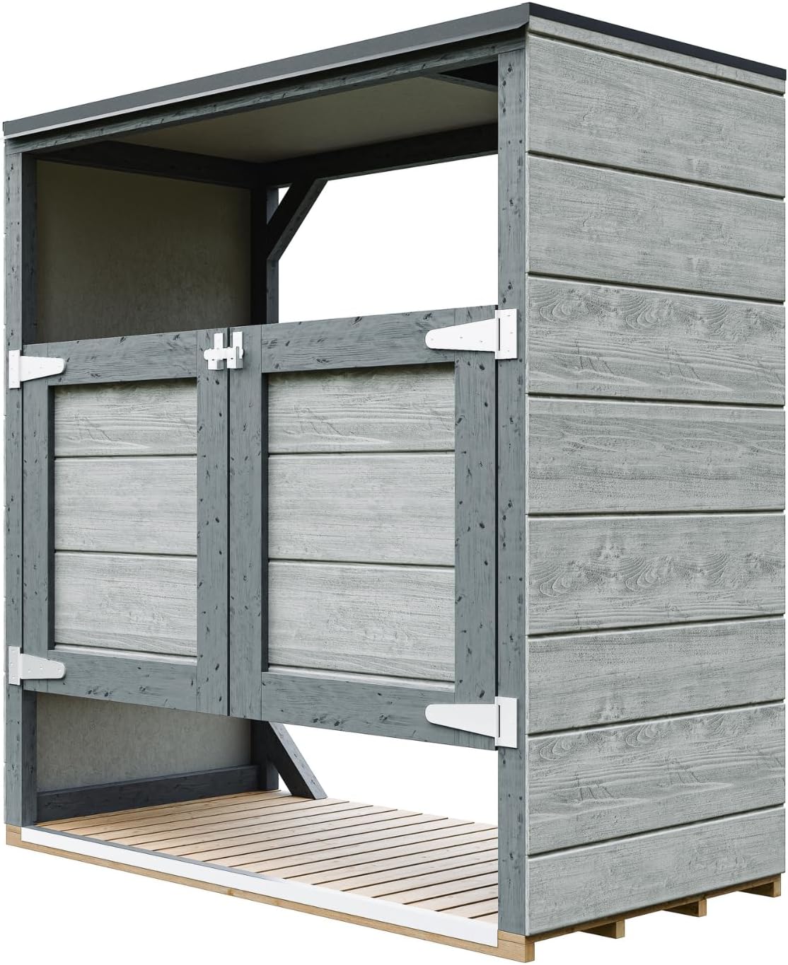 Abri de Jardin pour poubelles, Cache Poubelle extérieur 2x240L – Coffre de Rangement Exterieur, Armoire de Jardin, cabane de Jardin Exterieur – jardinite M980A-TUNDRA Cavern