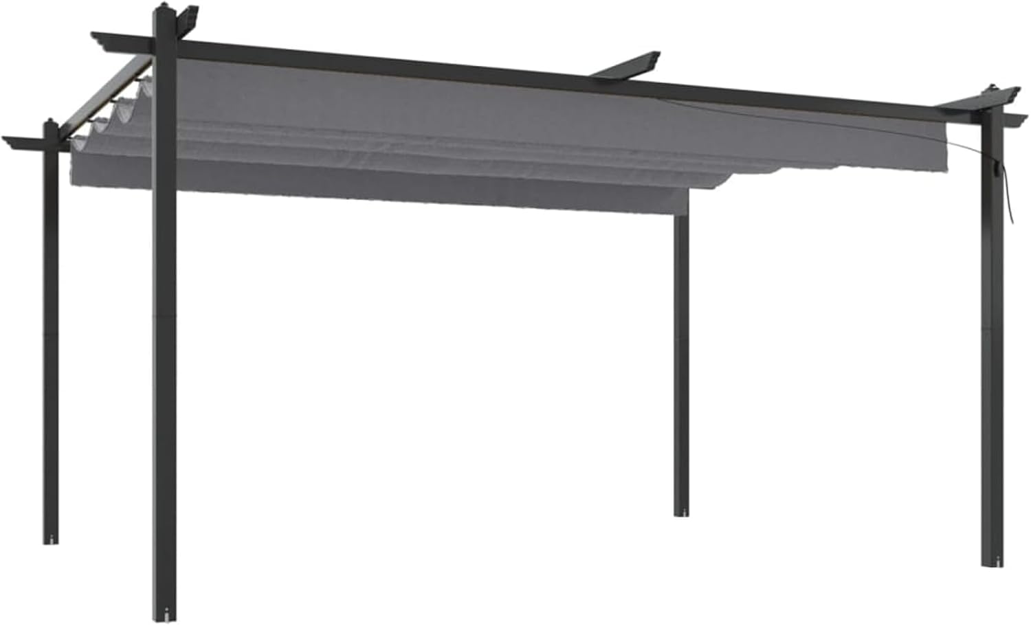 Pergola - toit extensible, étanche, anthracite - 4x3m, jardin, terrasse