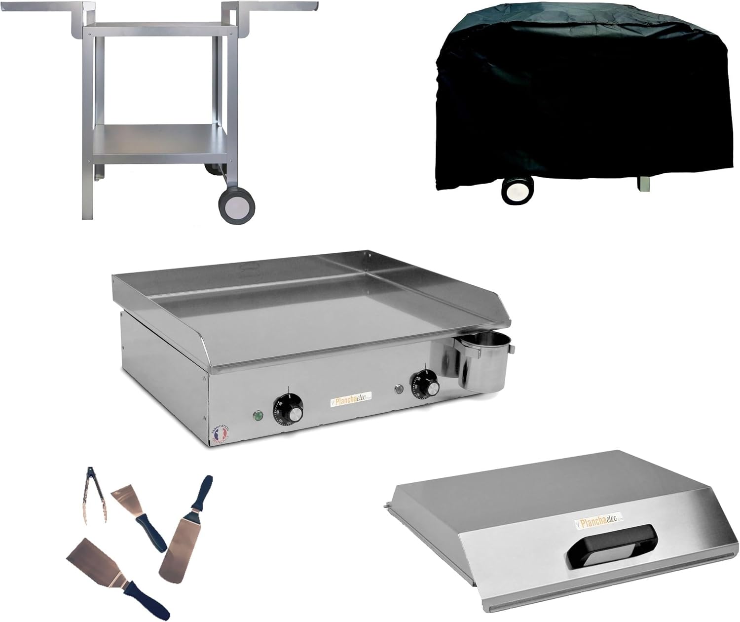 PLANCHAELEC - NEO série - 53x43x18cm - inox, thermostat, 8 pers, E530-2400W