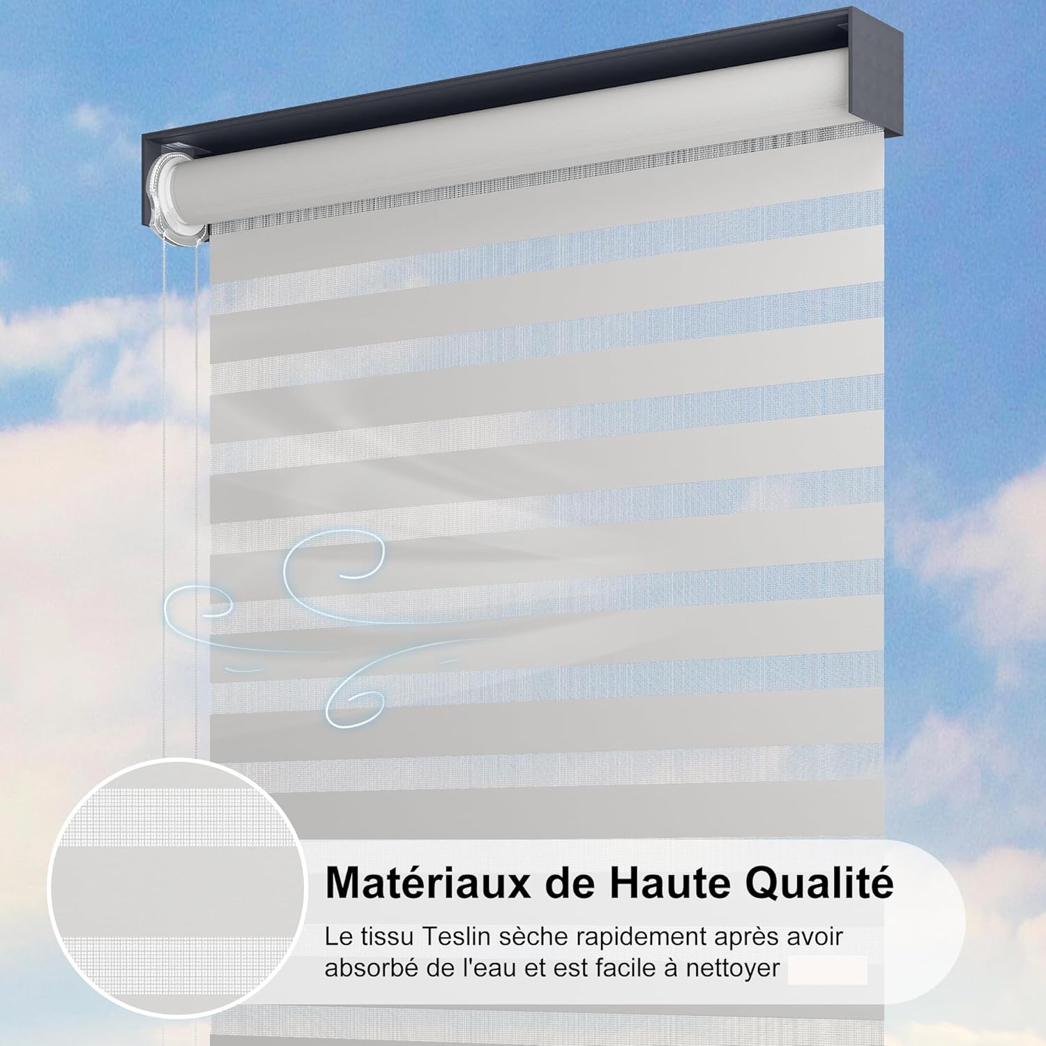 jardinite - Pergola Bioclimatique 6x3,68m - aluminium, stores, lames orientables