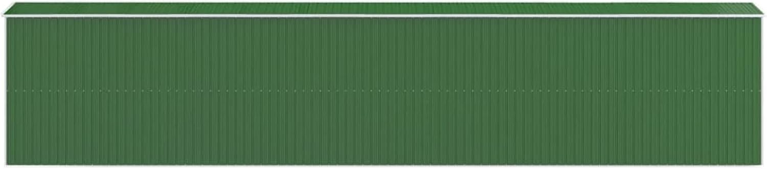 Abri de jardin - acier galvanisé vert - 192x938x223 cm - extérieur