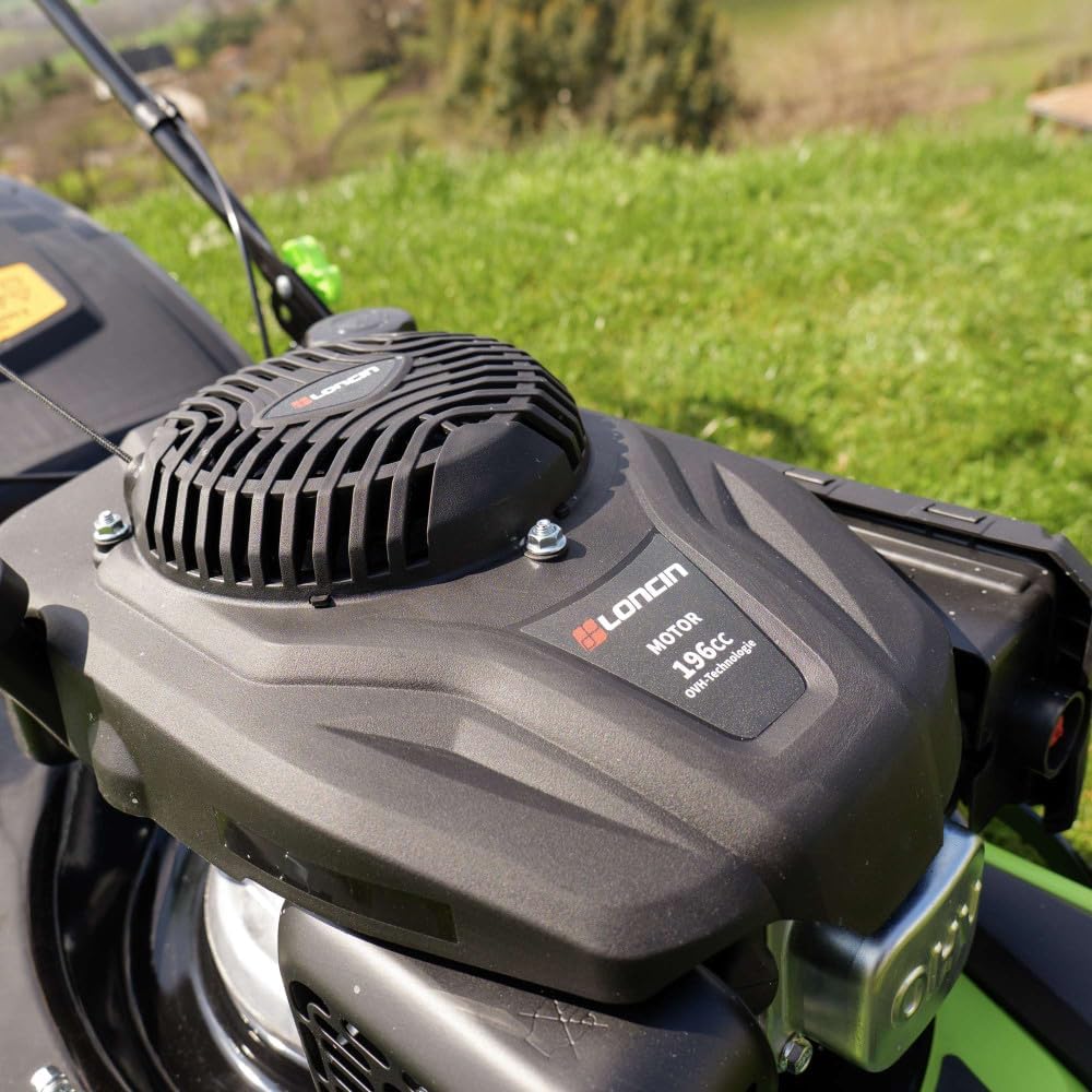 Tondeuse thermique auto-propulsée 53cm, moteur Loncin, bac 65L V200
