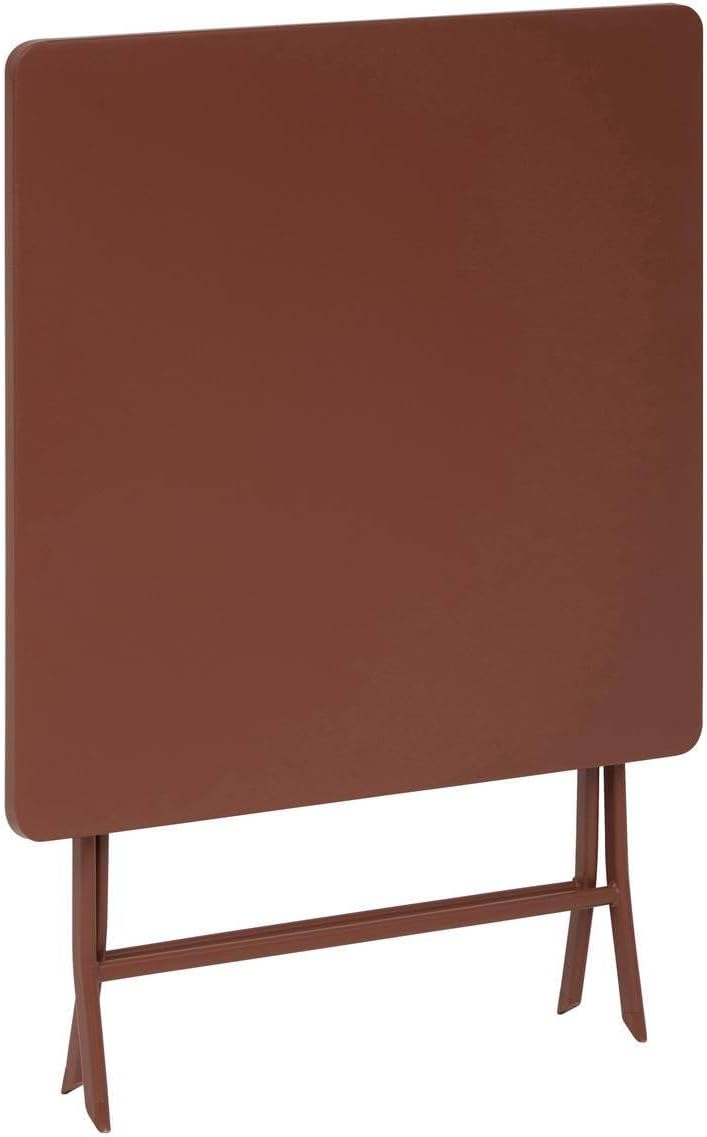 jardinite - Greensboro - 2 places 70x70cm - table pliante acier acajou