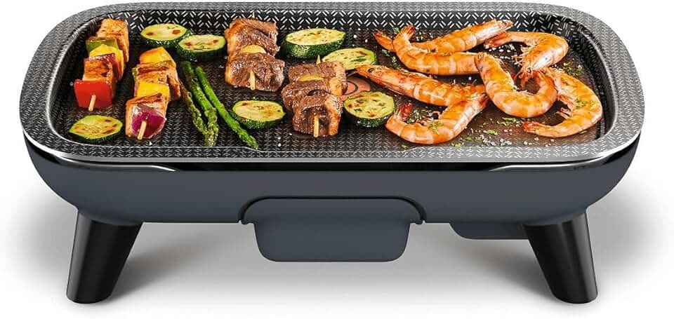jardinite - Plancha Des Saveurs - 2400W, antiadhésif, thermostat réglable, plaque amovible - YY4570FB