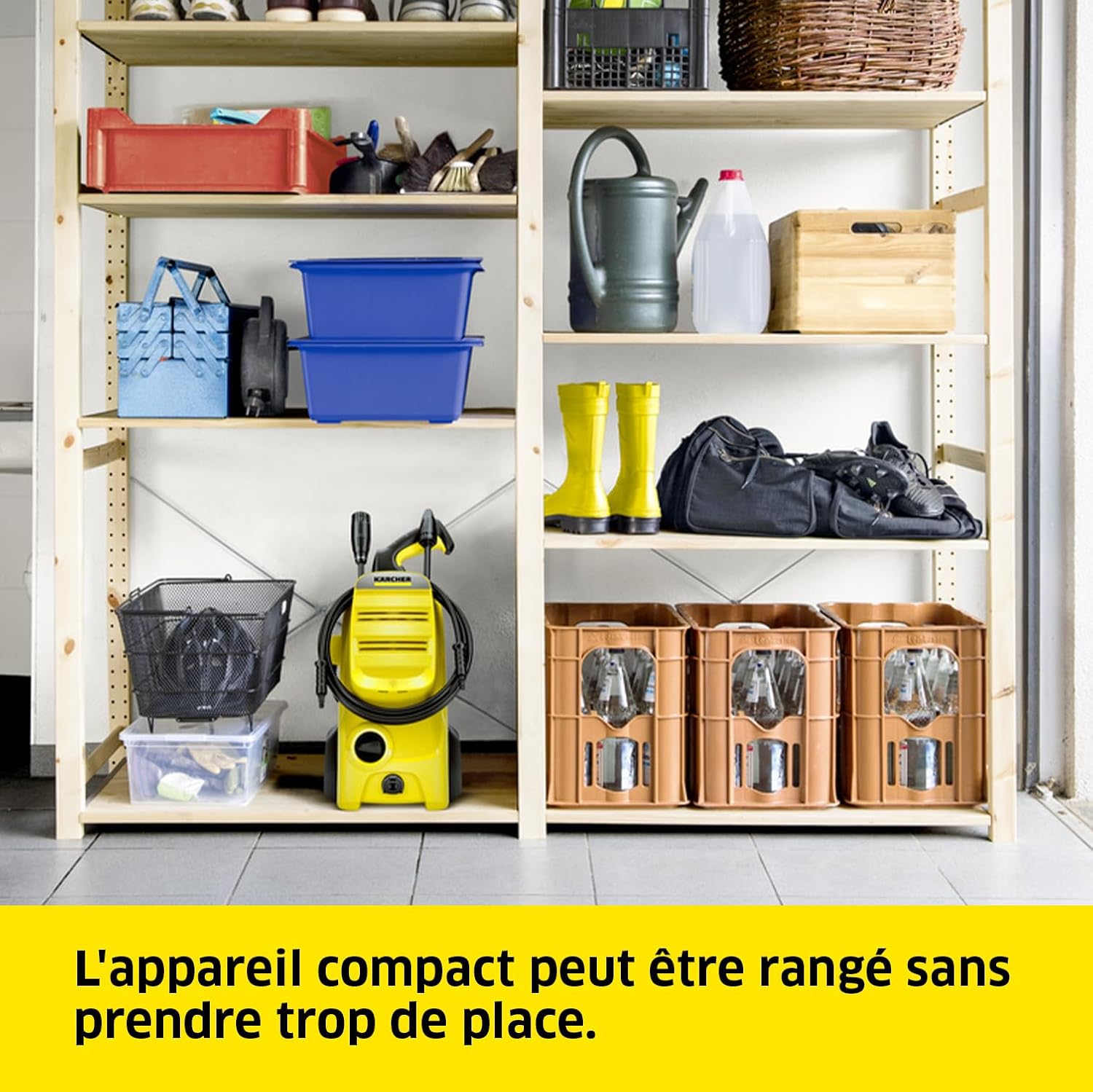 jardinite Nettoyeur Haute Pression K 4 Classic Home, Pression : Max. 130 Bar, Débit : 420 l/h, Surface : 30 m²/h, Filtre à Eau, Poids : 4,6kg, Pistolet Haute Pression, Rotabuse, Lance, Home Kit