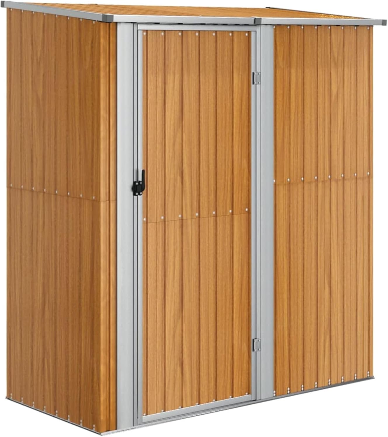 Abri de jardin - acier aspect bois - 180,5x97x209,5 cm - rangement extérieur
