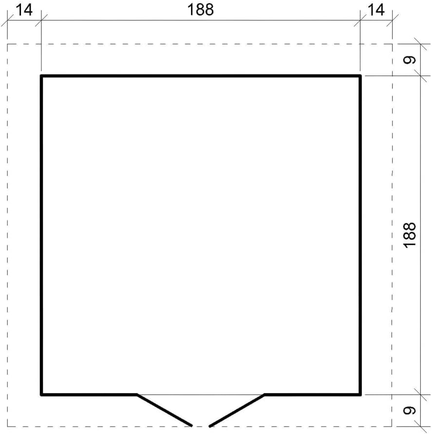Abri de Jardin en Bois avec Sol TRAITÉ Porte verrouillable de Haute qualité - Stockage extérieur I216xL206xH218 cm/ 3.53 m2 - Toit imperméable, fenêtres jardinite M343F+M343G