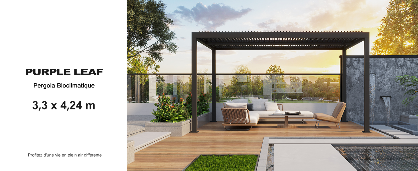 Pergola Aluminium 4 x 3 m Pergola Bioclimatique 