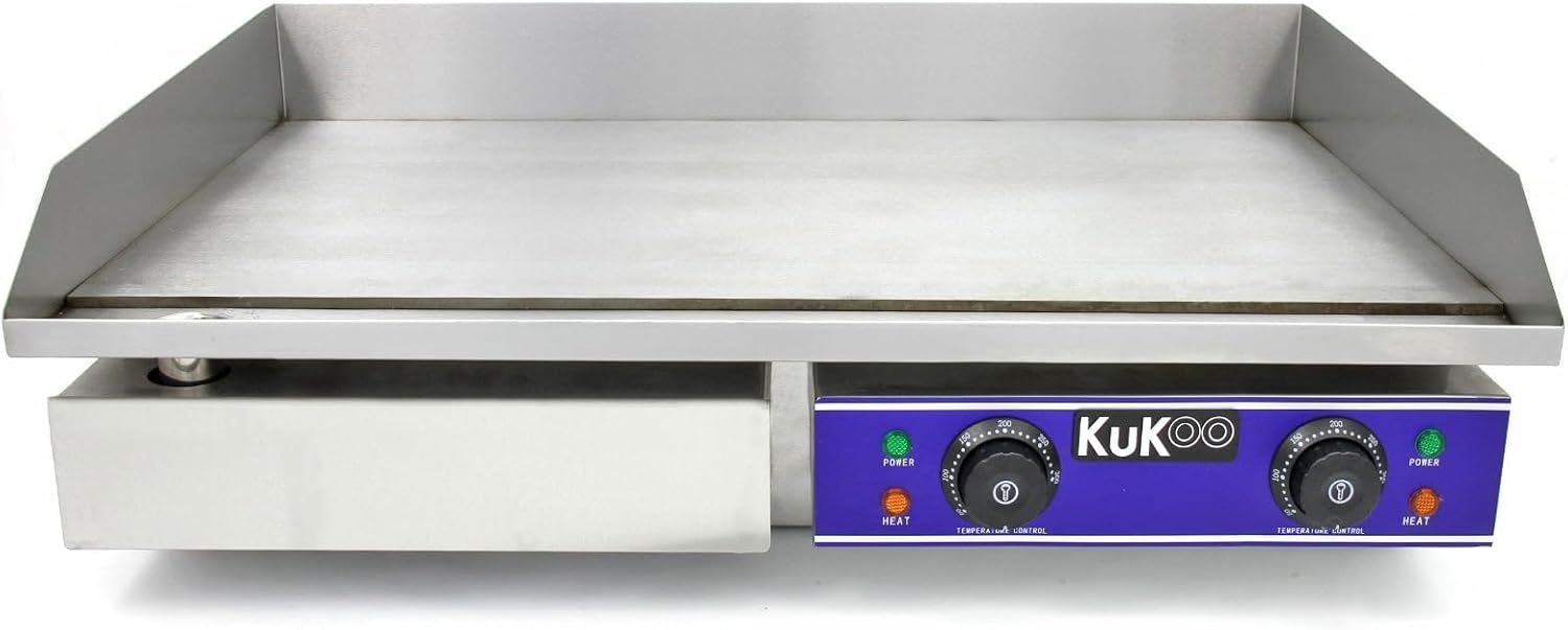 KuKoo - Plaque de cuisson professionnelle - 70cm - acier inoxydable