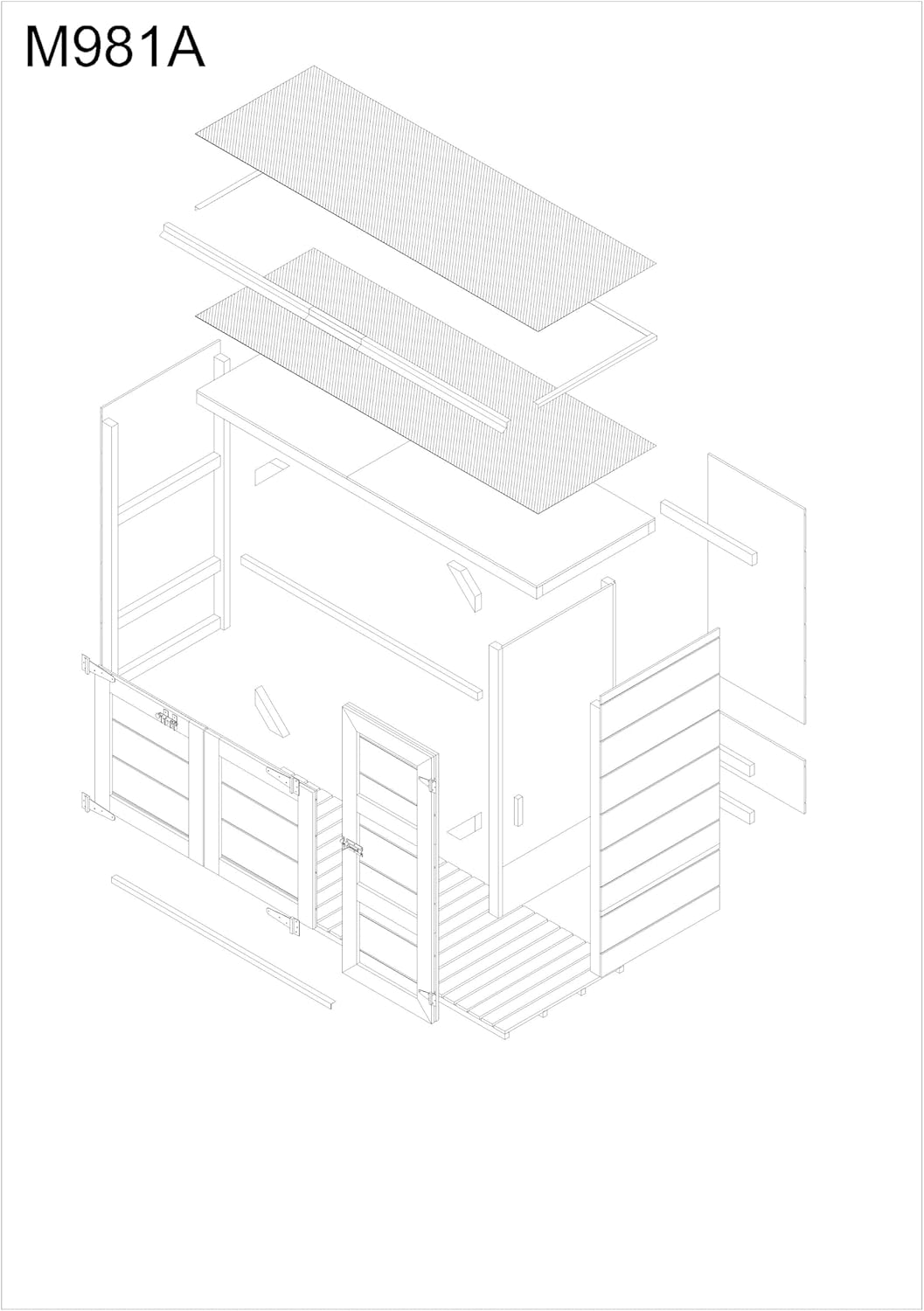 Abri de Jardin pour poubelles, Cache Poubelle extérieur 2x240L – Coffre de Rangement Exterieur, Armoire de Jardin, cabane de Jardin Exterieur – jardinite M981A