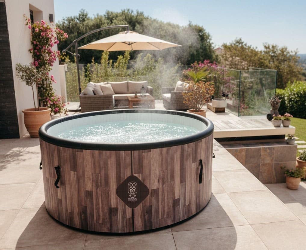 jardinite Nordik Spa Gonflable - 150 cm de diamètre - 800 litres - Moteur 2240 W - 2 à 4 Personnes - Massage 140 Jets