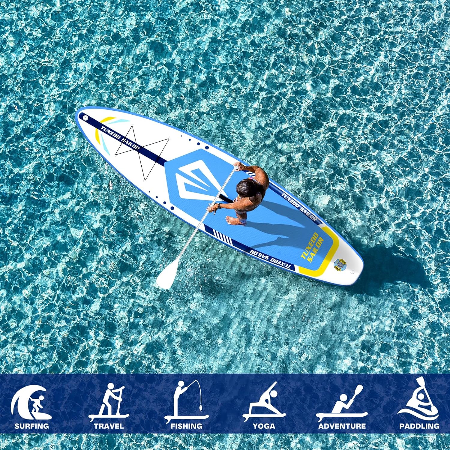 Tuxedo - Sailor - planche 320x81x15cm - SUP gonflable avec accessoires complets
