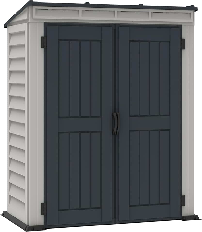 jardinite - YardMate jardinite Roof PLUS - 5x3 - abri de jardin plastique, plancher inclus, toit métal, ignifuge, sans entretie