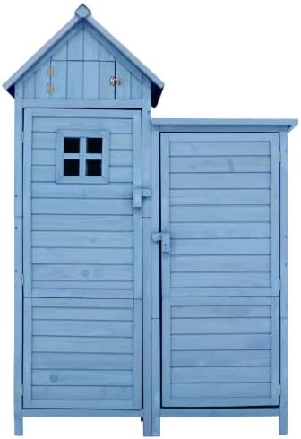 Abri de jardin en métal 242 x 126 x 182 cm – Armoire de jardin résistante aux intempéries avec porte verrouillable et ventilation – Comme garage à vélo, cache-poubelles et espace de rangement pour