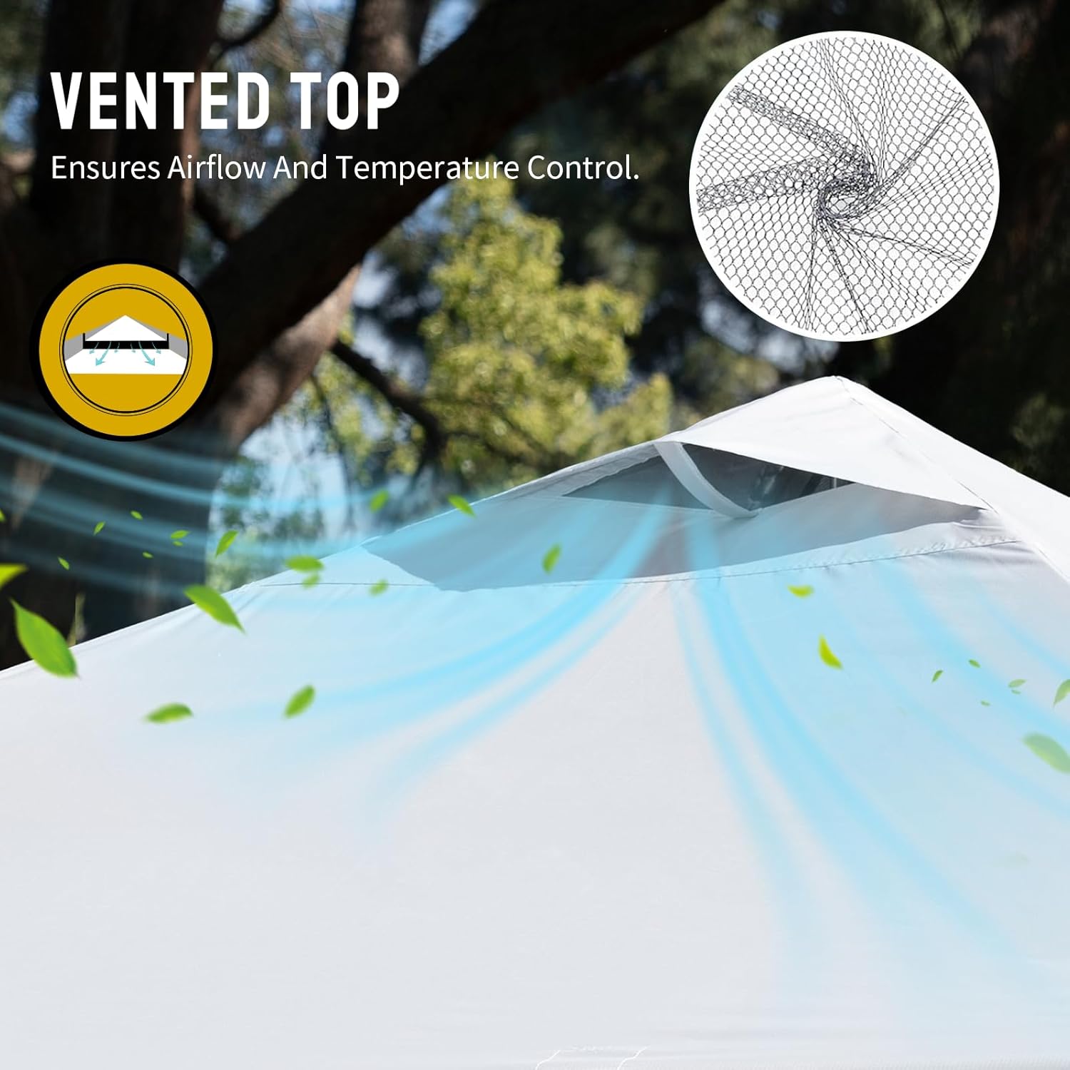 jardinite - tonnelle pliante - 3x3 m - imperméable, UPF 50+, sacs de sable