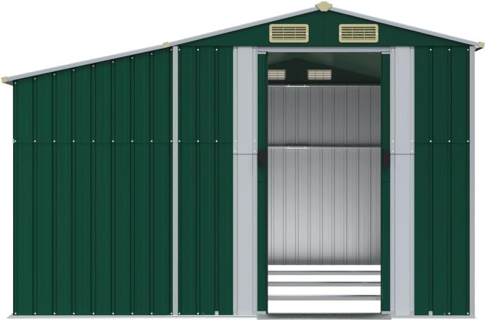 Abri de Jardin - modèle standard - 277x365,5x179 cm - Acier galvanisé, abri de stockage et outils de jardin