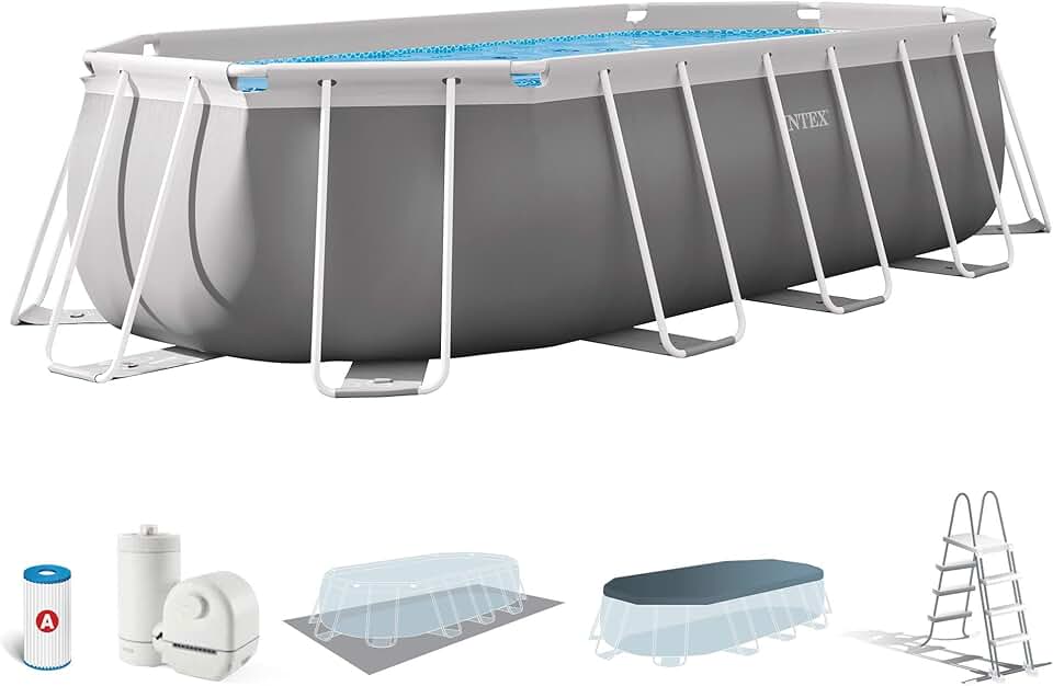 jardinite - Prism Frame ovale - 5,03x2,74x1,22m - kit piscine tubulaire
