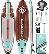 jardinite Planche de paddle gonflable 350 x 89 x 15 cm, 200 kg Extra Wide Stand Up Paddle pour adultes avec