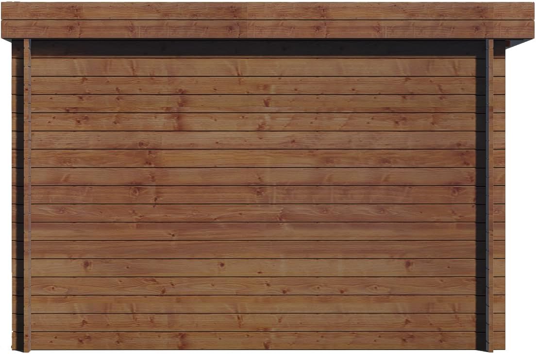 Abri de jardin bois traité - 28mm - 7.5m² - intérieur spacieux - INT024