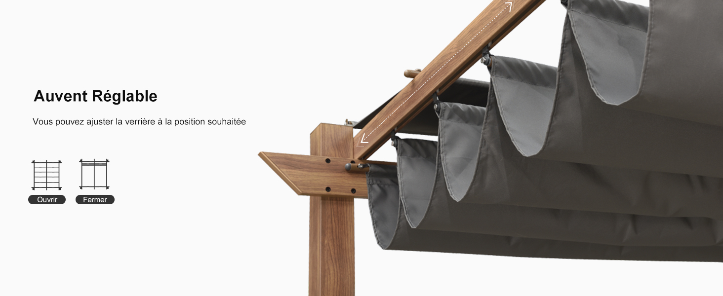 Pergola Finition Teck