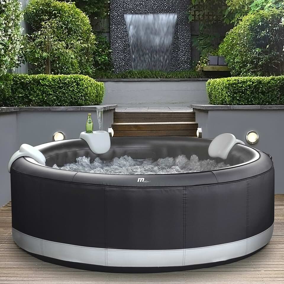 jardinite - Camaro - 204x204x70 cm - spa gonflable 6 places, 138 jets, chauffage PTC, Rhino-Tech - B093G9CBWS