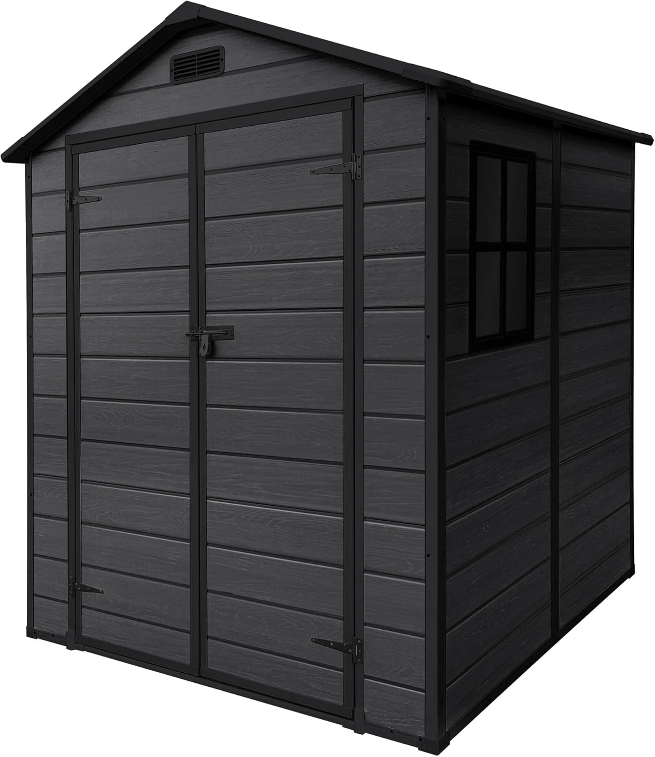 jardinite - Abri de jardin résine 151x182x220 cm double porte, 5m³, fenêtre, ventilation
