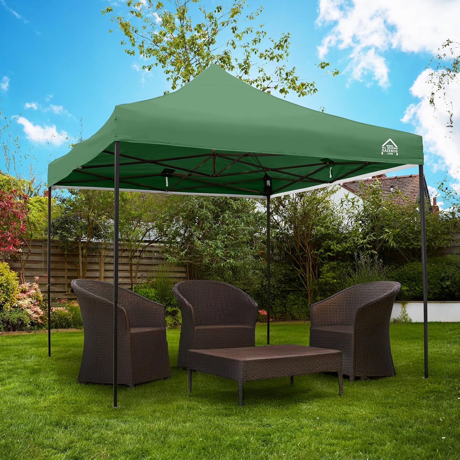 Pavillon - Ultra-résistant, imperméable, PVC 3x3m avec housse et 4 sacs