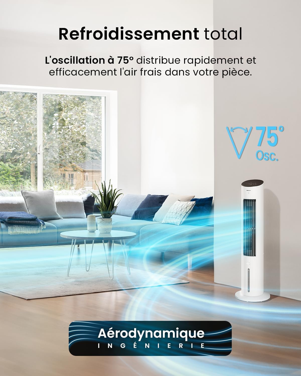 jardinite - OmniAir - 5L - 3 vitesses, 4 modes, minuterie 7h, clim mobile