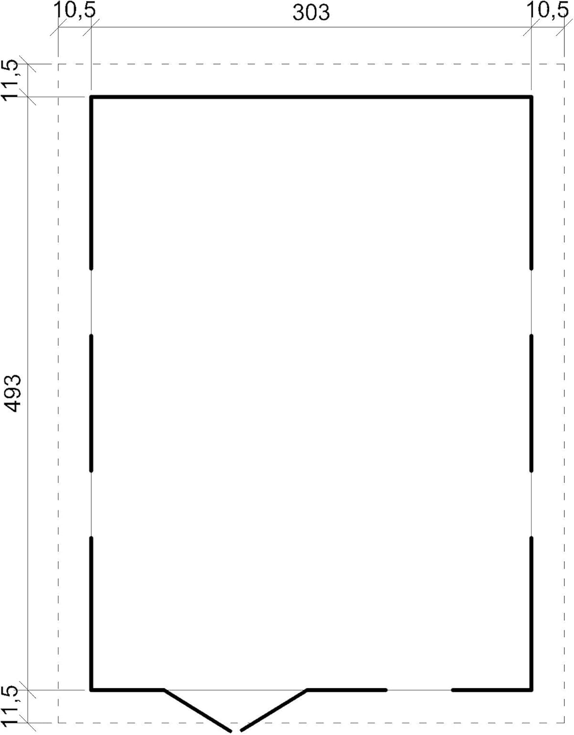 ABRI de Jardin en Bois Exterieur avec Les PLANCHERS IMPRÉGNÉ - Chalet en Pin/épicéa- H226x324x516 cm/15 m²- Construction de Panneaux- Rangement pour vélos, Remise à Outils- jardinite M337+M337G