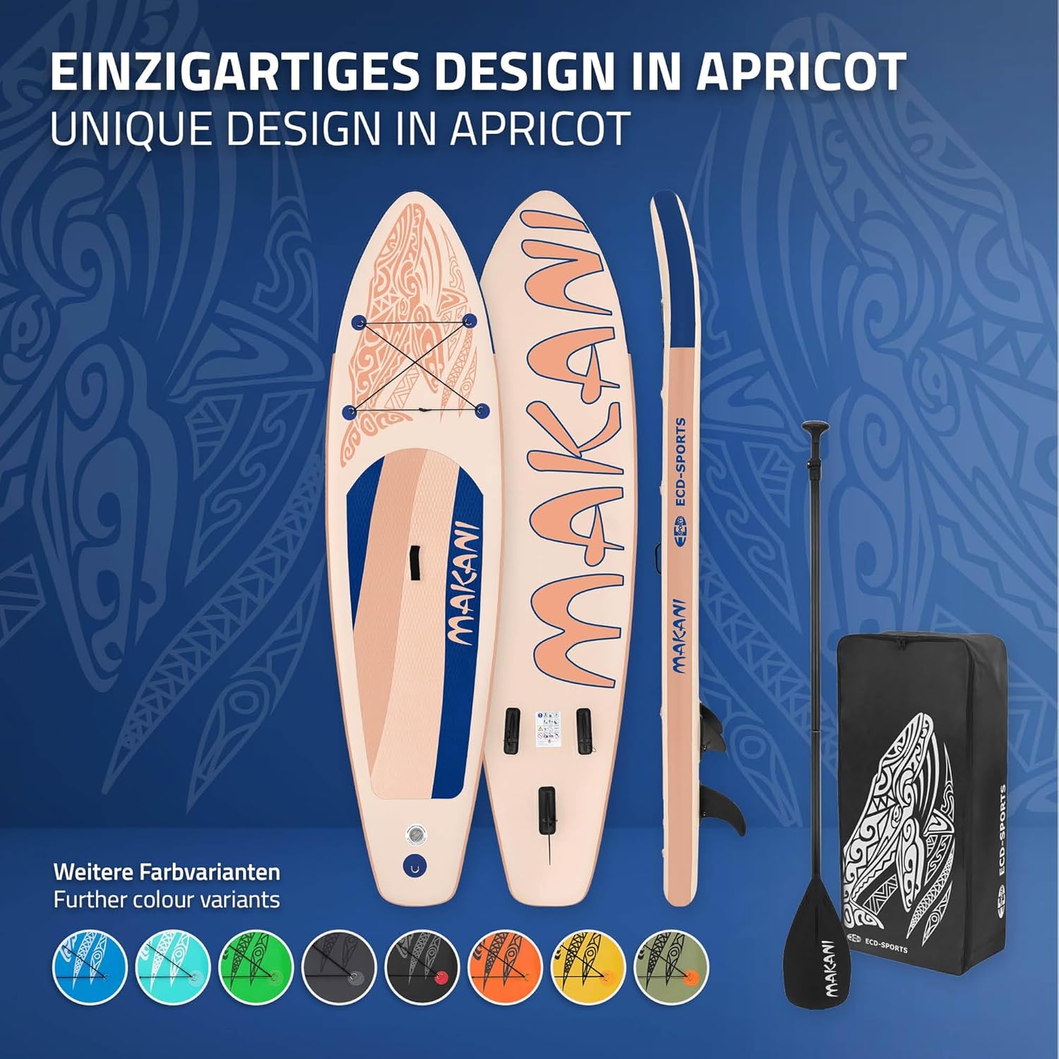 jardinite Stand Up Surf Paddle Board Gonflable 305/308/320/380 cm | PVC | jusqu'à 120/150 kg | Épaisseur 10/15 cm | Planche de Surf Pagaie Sac de Transport Pompe à Air | Diverses Couleurs Modèles