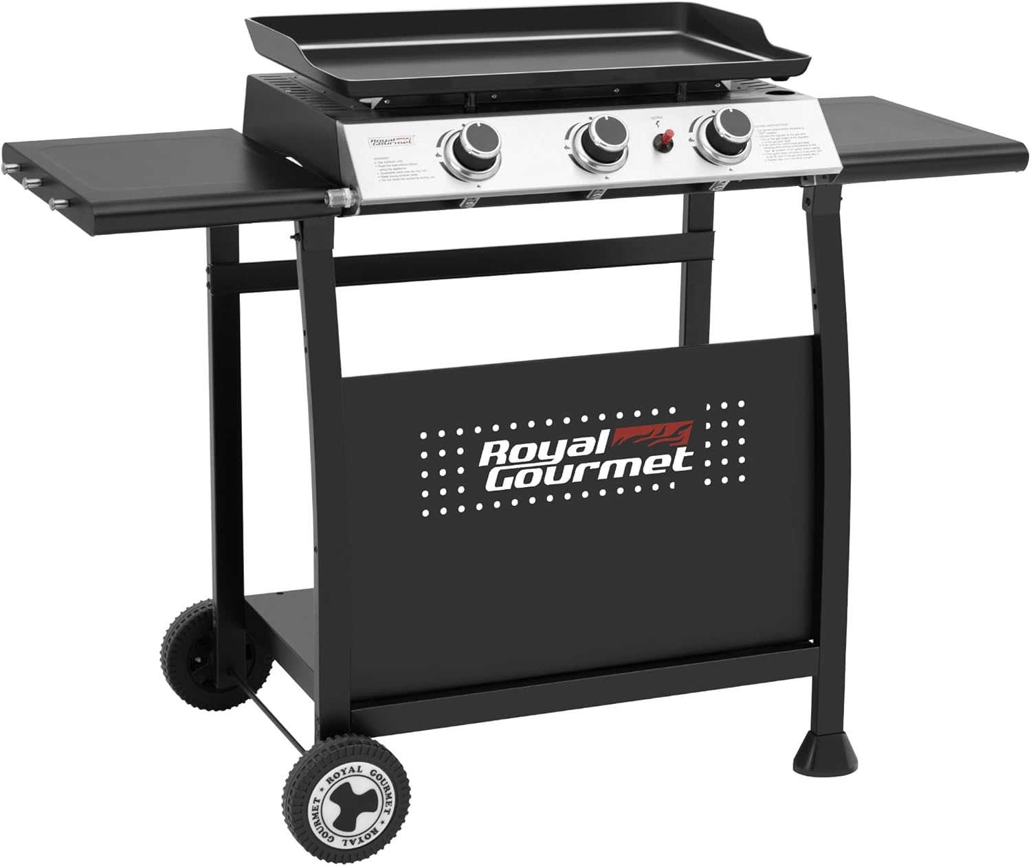 jardinite - Plancha sur chariot 62x35,5cm - 3 brûleurs puissants 7,5kW