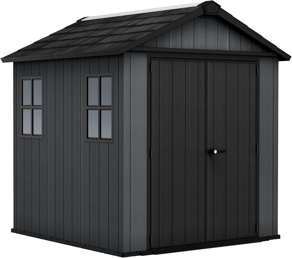 jardinite - Newton série - 223,8x230x246 cm - abri de jardin gris - 757