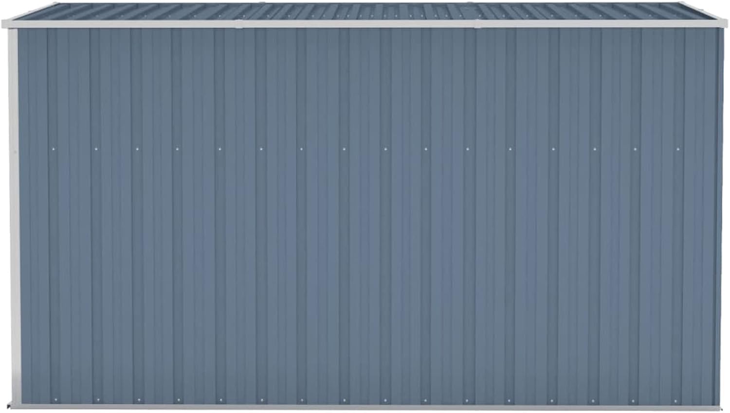 Abri de jardin mural acier galvanisé 118x288x178 cm - gris
