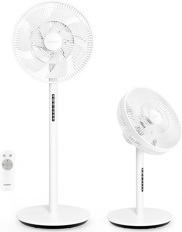 jardinite - ventilateur sur pied 120cm - 8 vitesses, télécommande, moteur DC