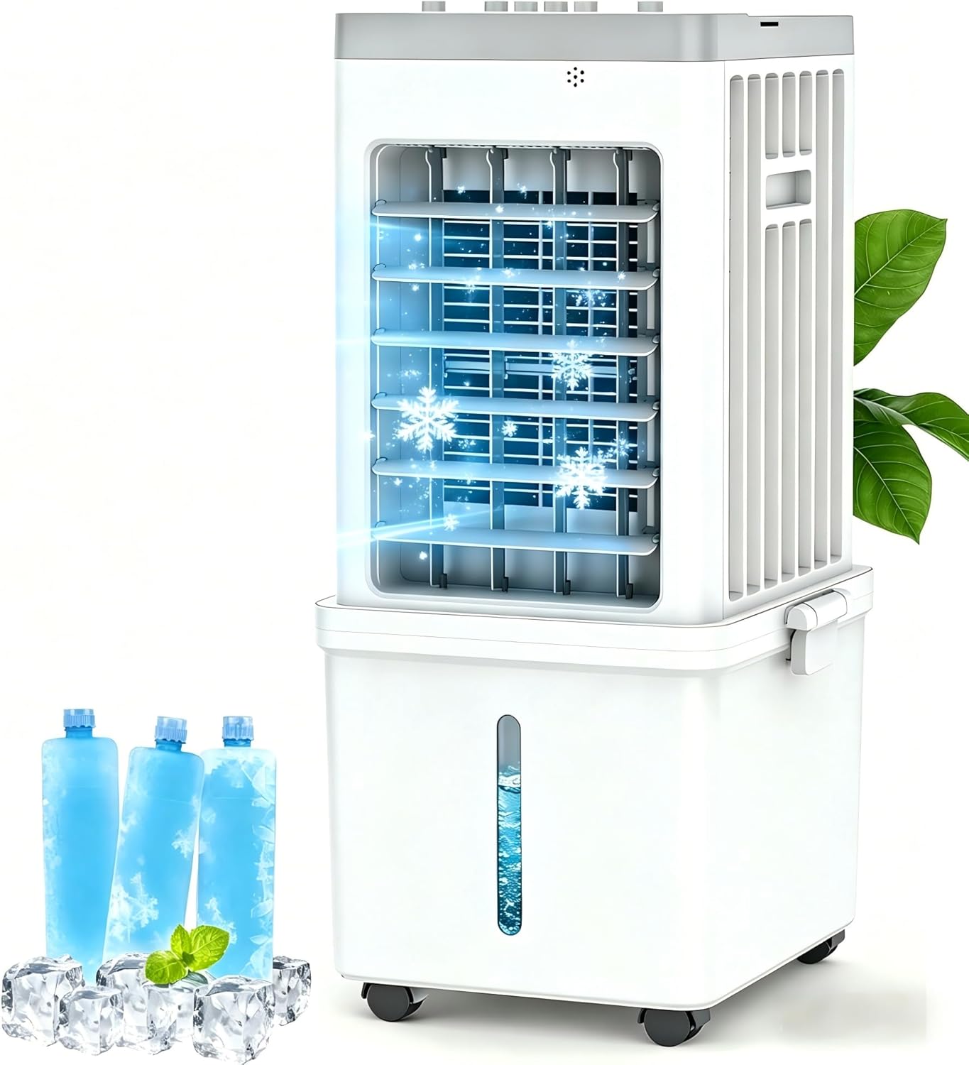 Climatiseur mobile - 12L, 3 vitesses, 120° oscillation, 35dB, roulettes
