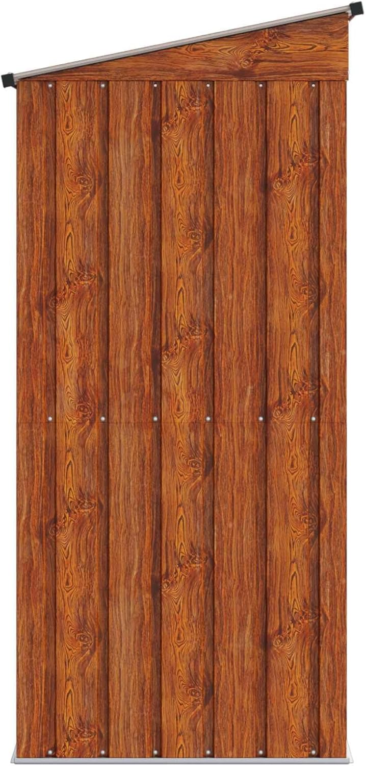 Abri de jardin en métal - 137x81x180 cm - marron, étanche, verrouillable, rangement outils/vélo