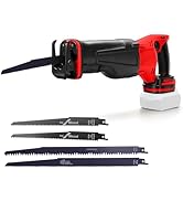 jardinite Scie récipro sans fil pour batterie Milwaukee M18 18 V, scie sabre professionnelle avec 4 lames de scie, 3...
