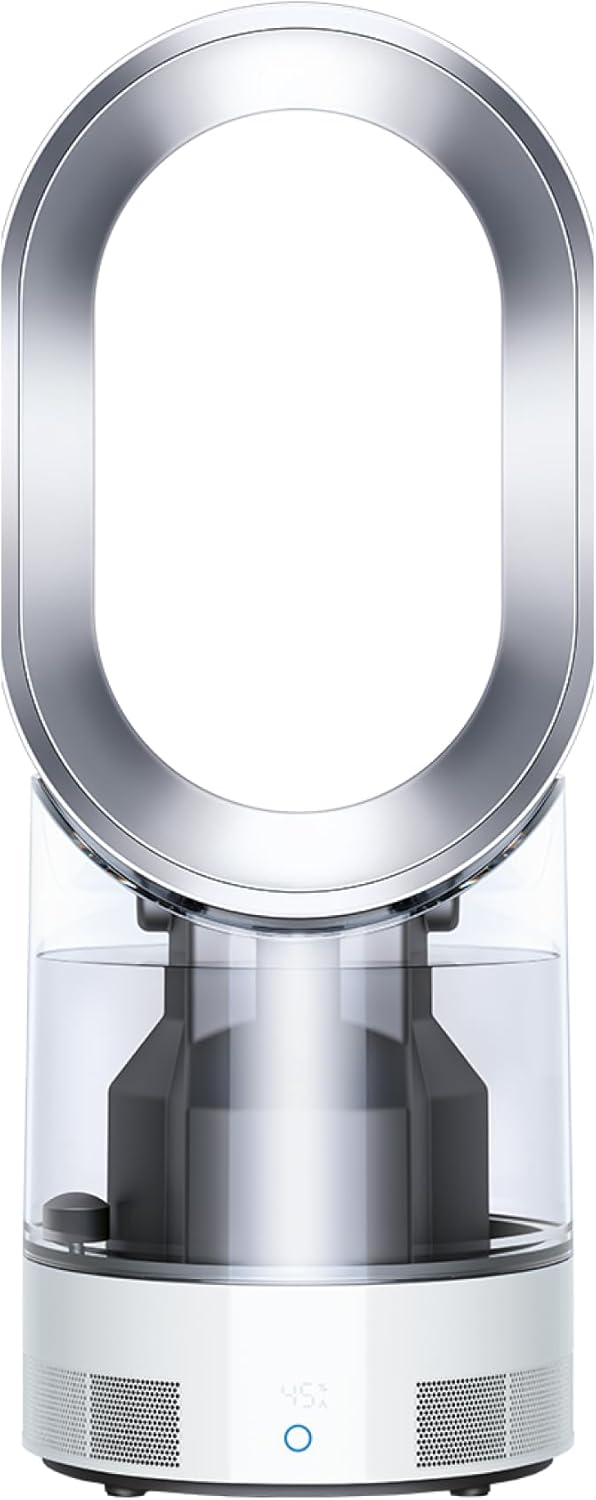 jardinite AM10 Humidificateur et ventilateur, brume froide ultra-fine, contrôle automatique de l’humidité, Blanc/Argent