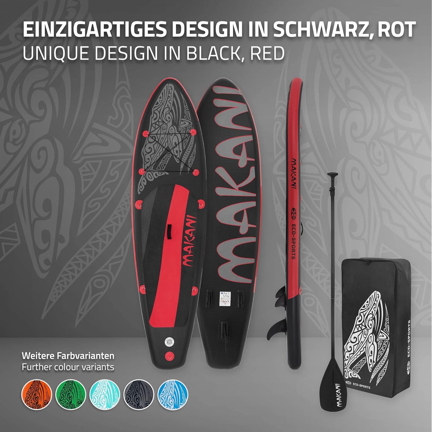 jardinite - Stand Up Paddle Board - 305/308/320/380 cm - PVC, 120/150 kg, 10/15 cm d'épaisseur