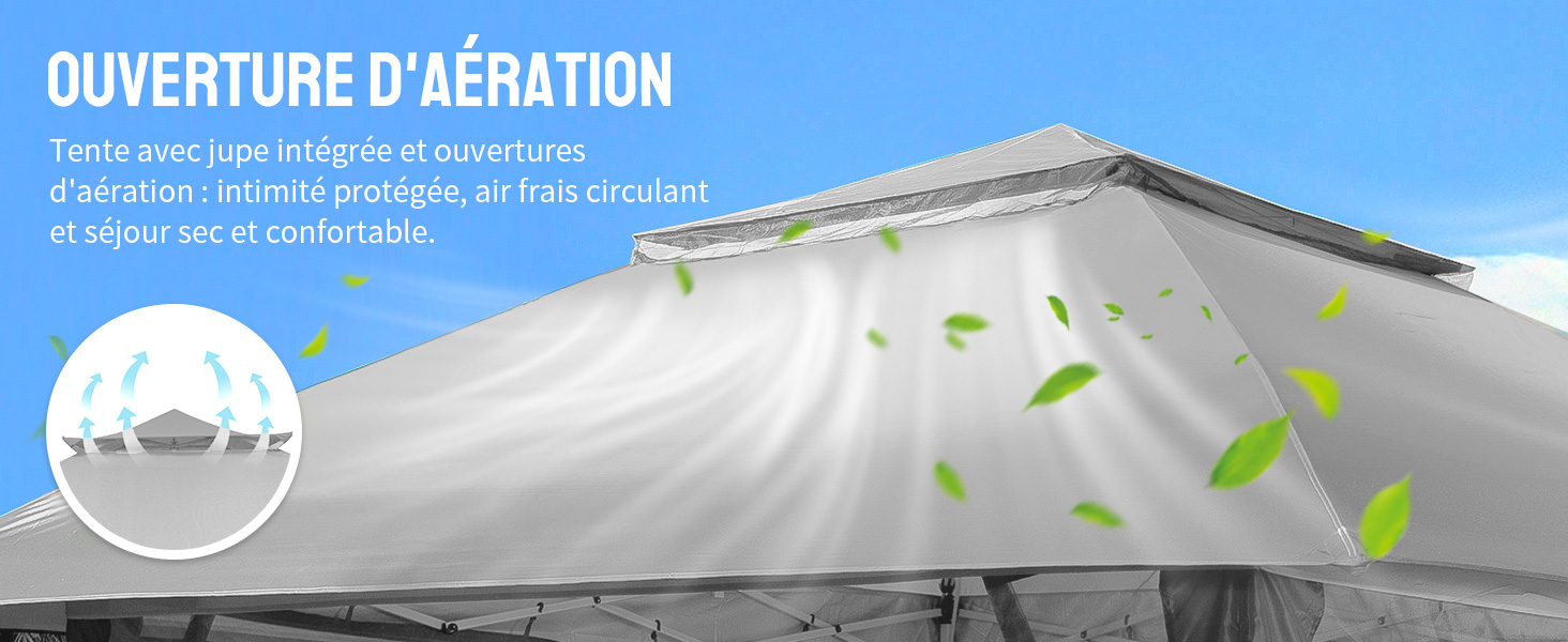 Le texte indique « Image 7 » et « OUVERTURE D'AÉRATION ». Scène extérieure montrant un système de ventilation ou d'aération dans un cadre naturel avec un fond de montagne.