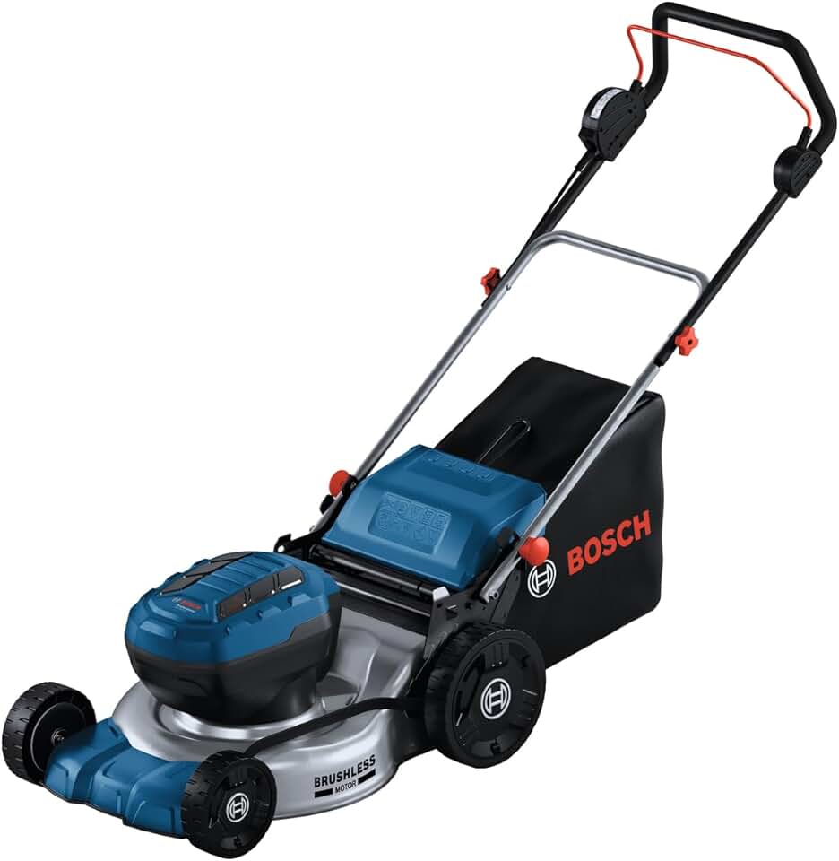 jardinite 18V System tondeuse à gazon sans-fil GRA 18V2-46 (largeur coupe : 46 cm, réglage de hauteur dans 6 positions, sac ramassage en toile 60 l, 2 clés coupe-circuit, bouchon mulching)