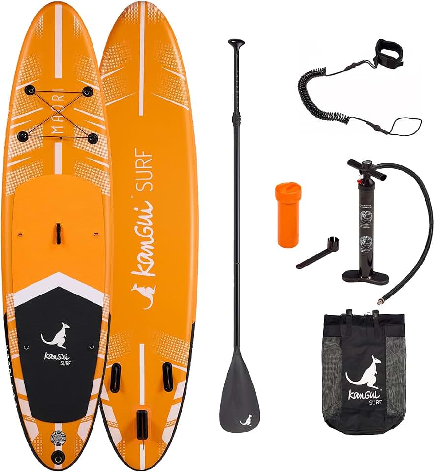 jardinite - Stand up Paddle 335cm Sup Gonflable + pagaie + Sac à Dos + Pompe Haute Pression + Leash + kit de réparation- Maori