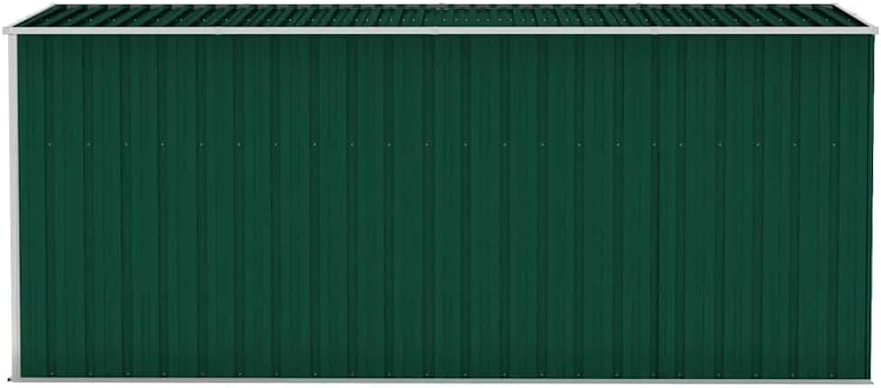 jardinite Abri de Jardin Mural Vert 118x382x178 cm Acier galvanisé,Structures extérieures, Cabanes & abris de Jardin,316229