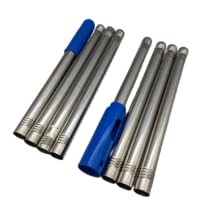 un ensemble de cure-pipes en acier inoxydable