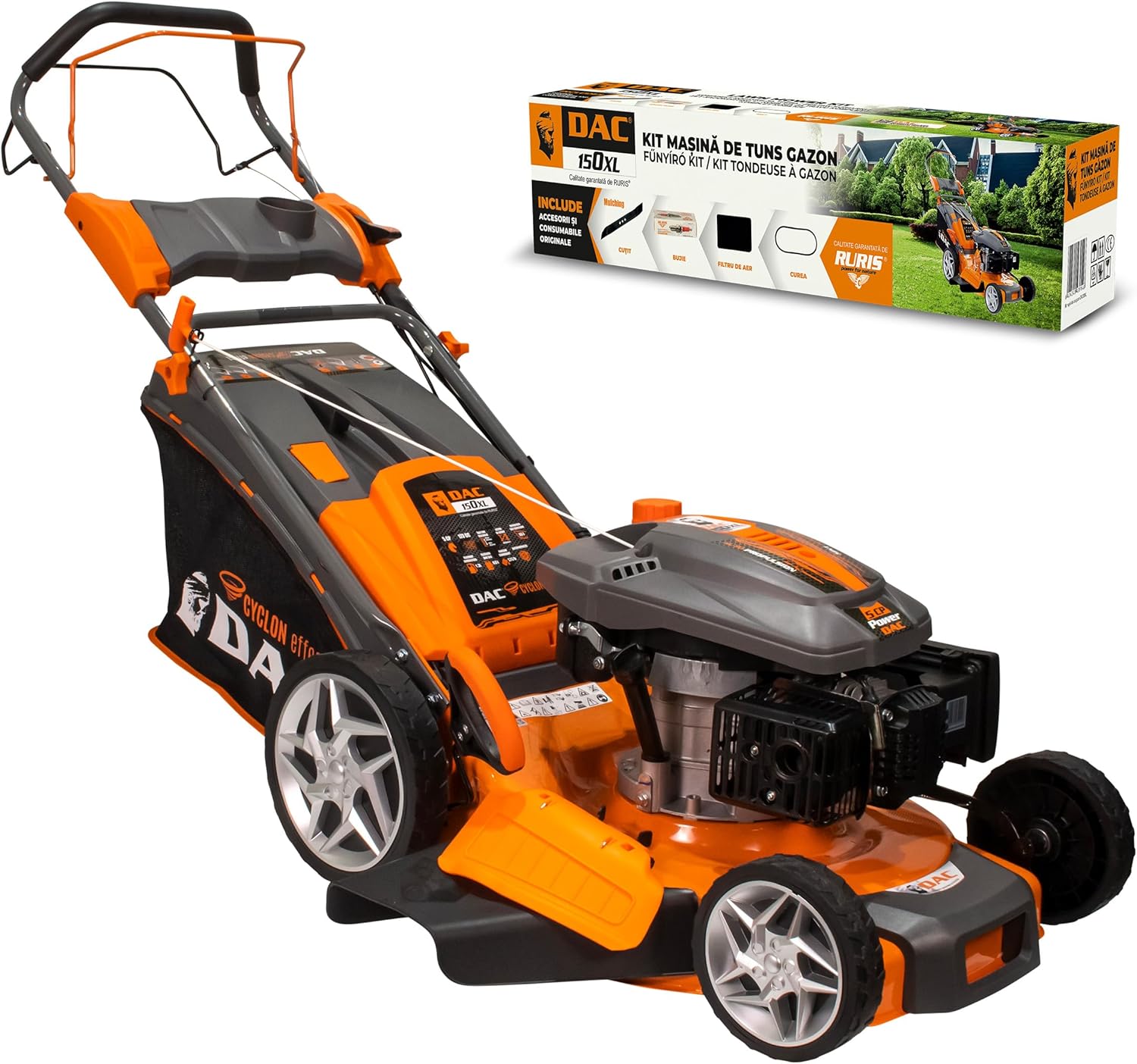 Ruris - tondeuse thermique 502mm 5CV sac 55L autopropulsée DAC150XL