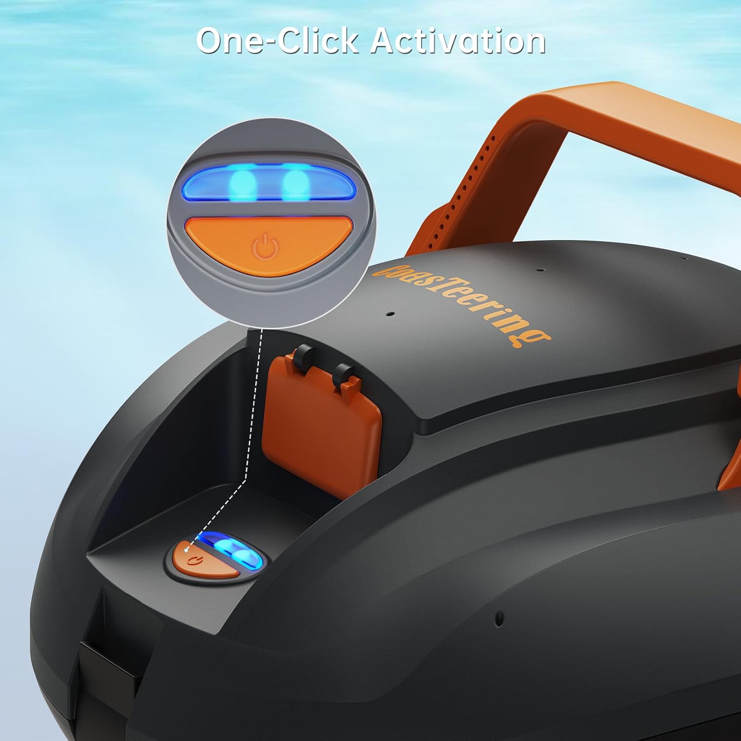 Robot piscine batterie - 120min autonomie, 80m², charge 2.5h, parking auto